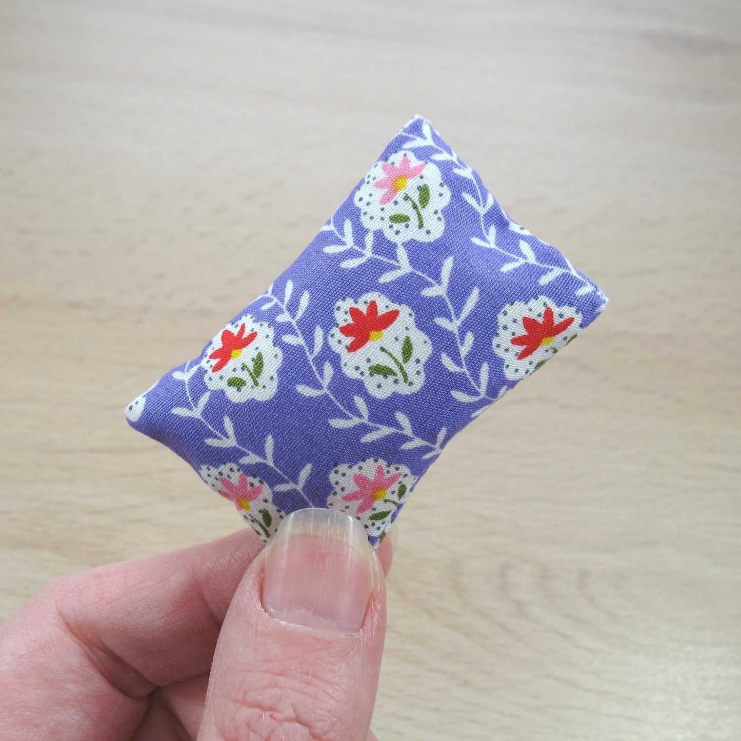 Purple Hexies Double Quilt and Pillows for 1:12 Dollhouse