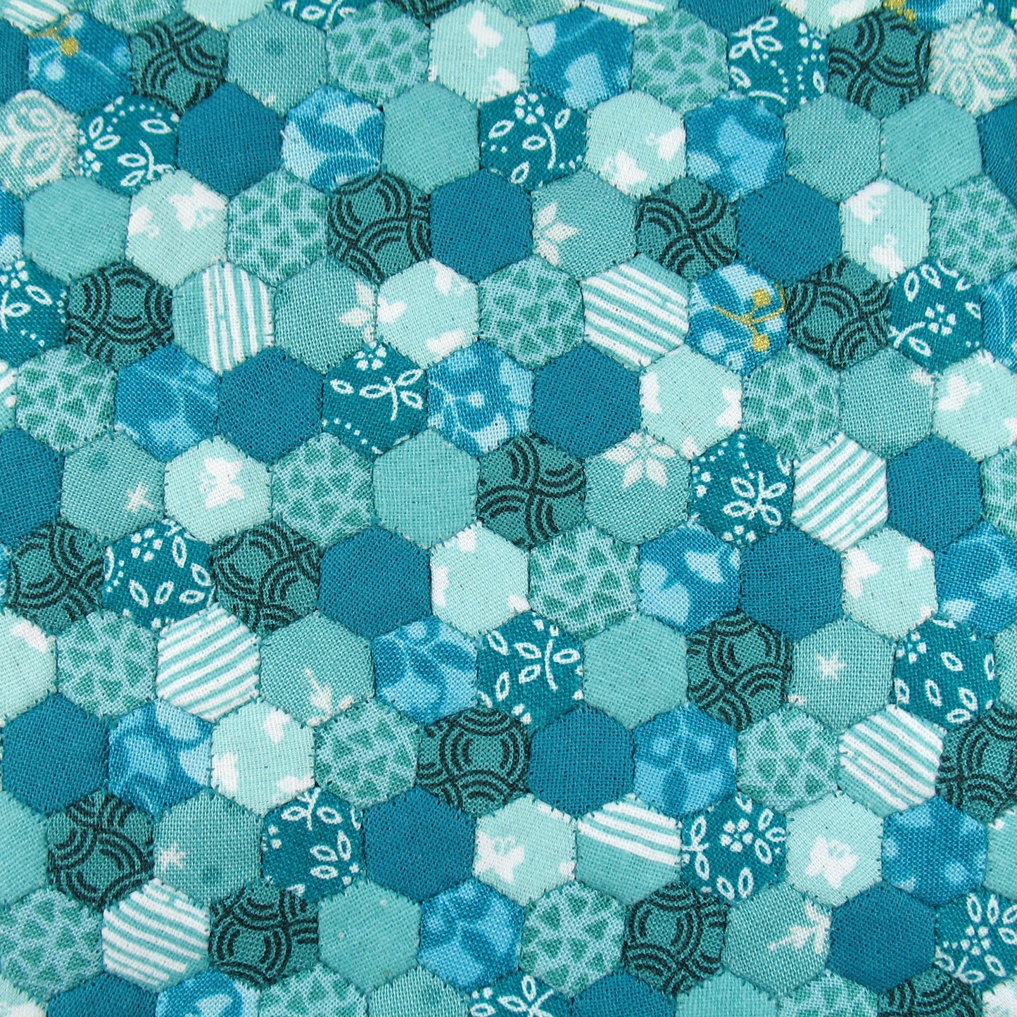 Turquoise Single Quilt and Pillows for 1:12 Dollhouse