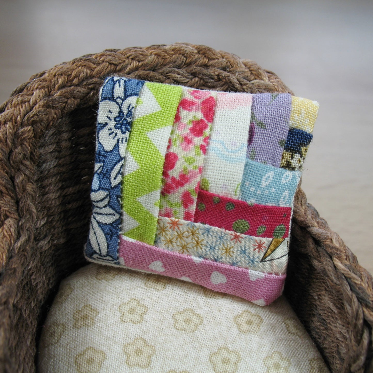 Scrappy Stripes Cushion