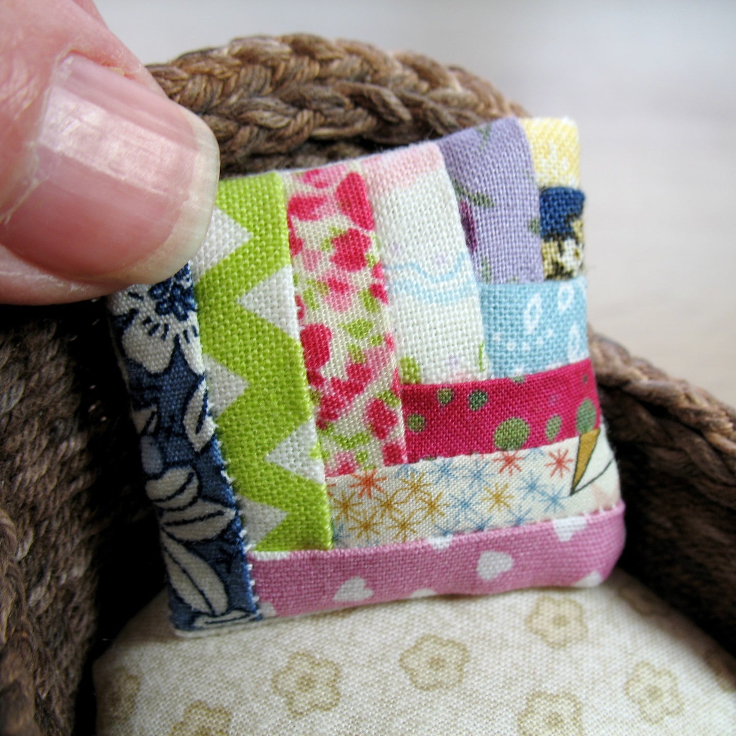 Scrappy Stripes Cushion
