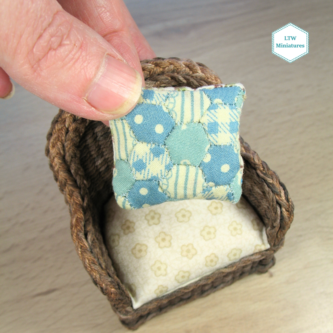 Dusty Blue Patchwork Cushion