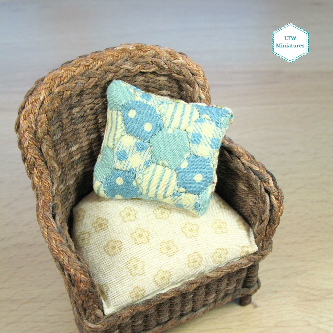 Dusty Blue Patchwork Cushion