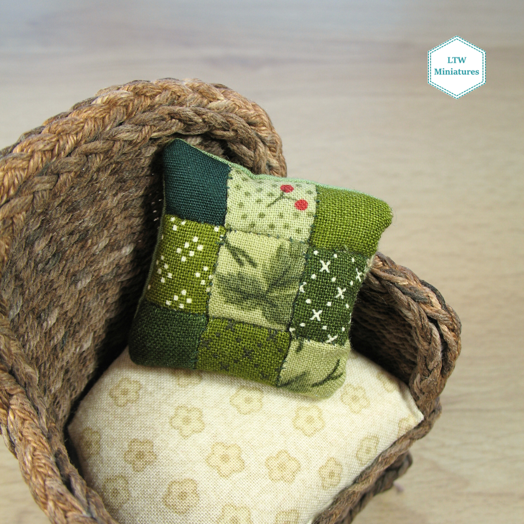 Green Patchwork Cushion