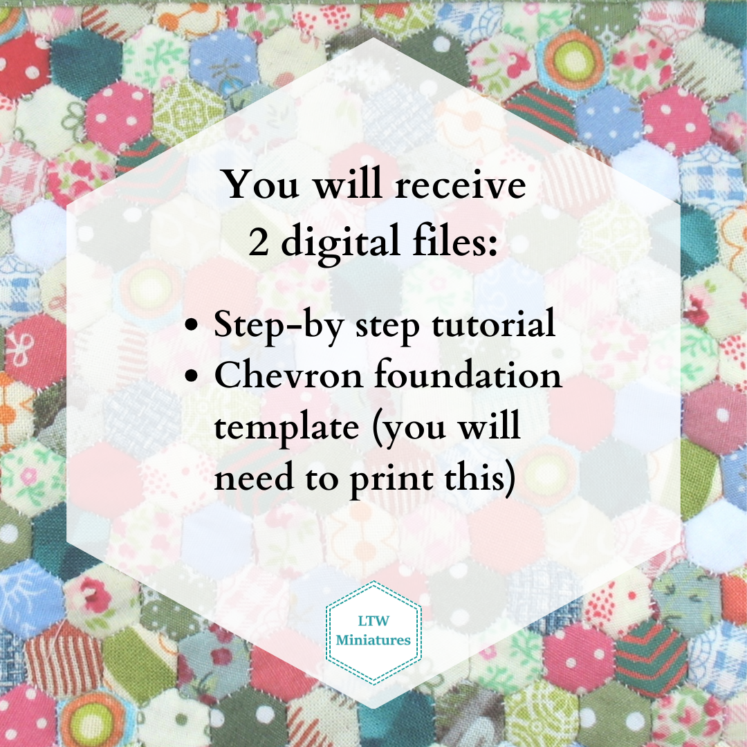 Digital Download Tutorial to Make Your Own 1:12 Dollhouse Chevron Quilt