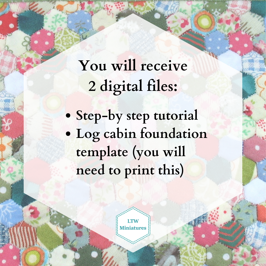 Digital Download Tutorial to Make Your Own 1:12 Dollhouse Log Cabin Quilt