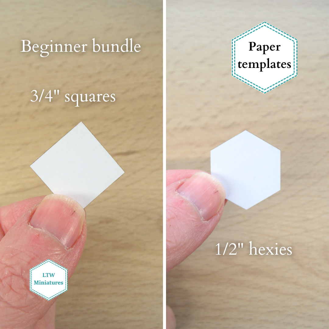 BEGINNER BUNDLE English paper piecing templates for making dollhouse quilts