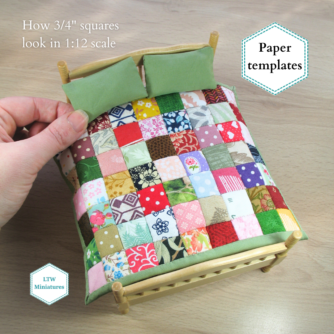 BEGINNER BUNDLE English paper piecing templates for making dollhouse quilts