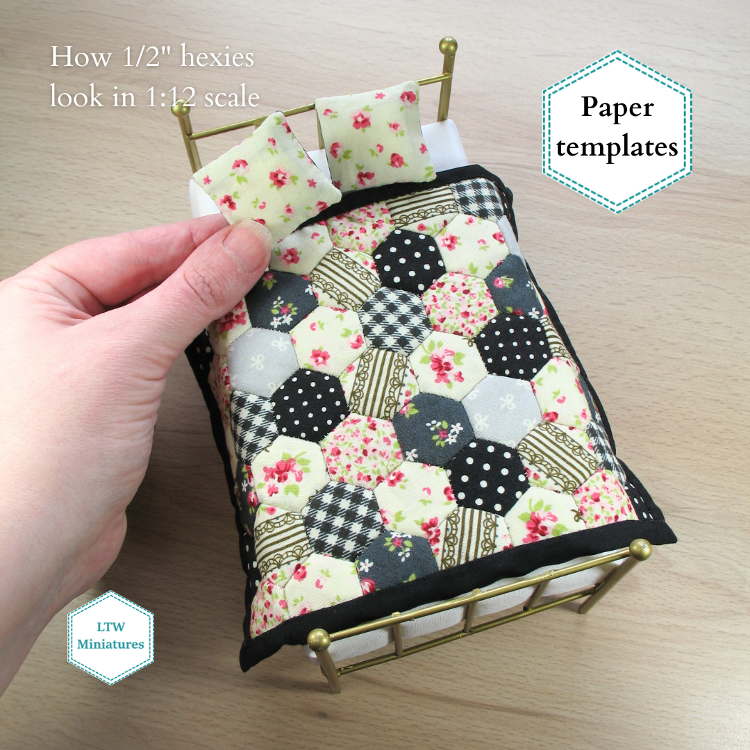 BEGINNER BUNDLE English paper piecing templates for making dollhouse quilts