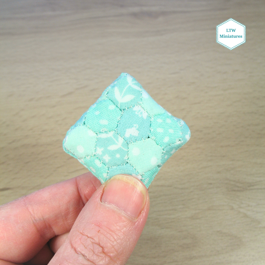 Turquoise Patchwork Cushion