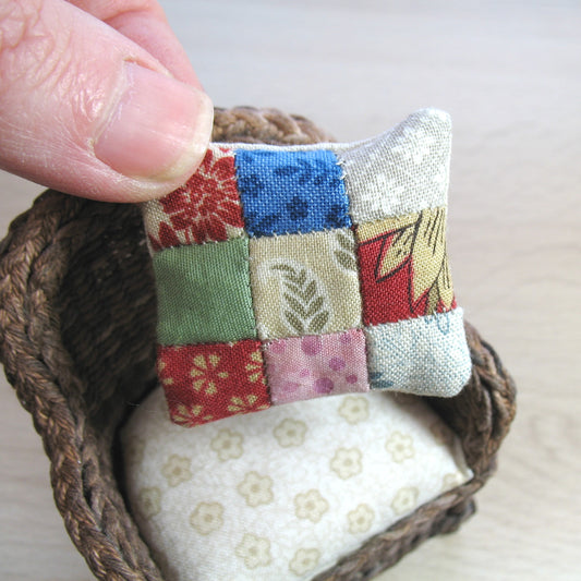 Scrappy Squares 1:12 Patchwork Cushion