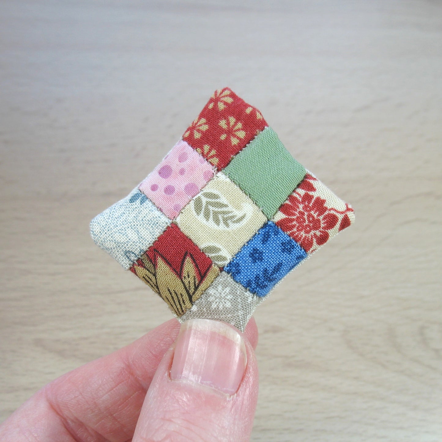 Scrappy Squares 1:12 Patchwork Cushion