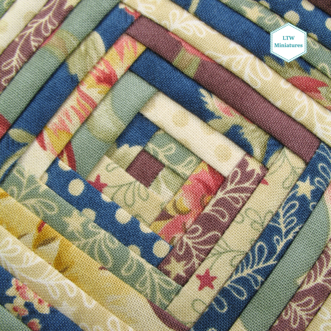 Striped Beige, Blue, Green, Purple Double Quilt and Pillows for 1:12 Dollhouse