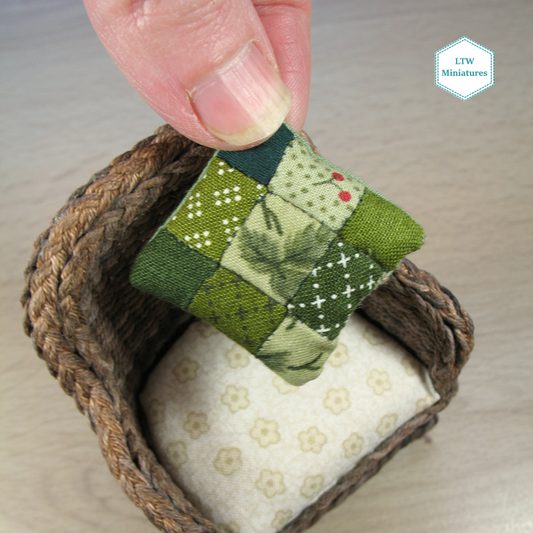 Green Patchwork Cushion