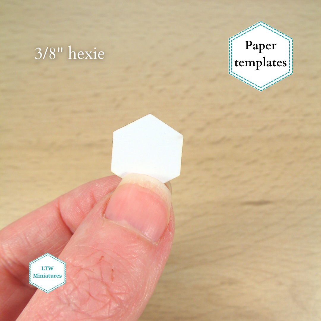 HEXAGON English paper piecing templates for making dollhouse quilts