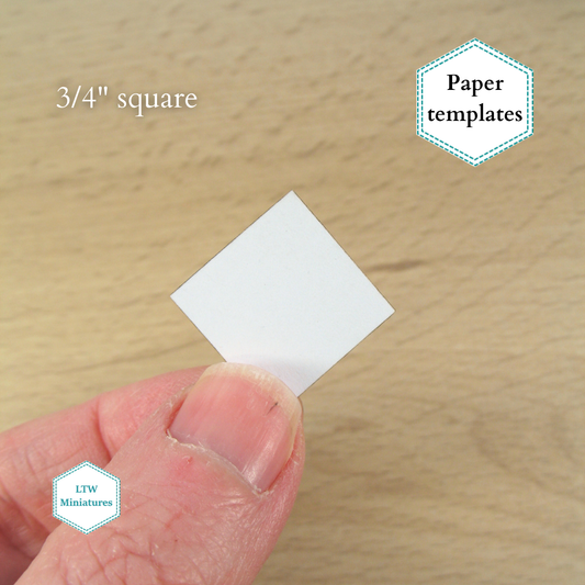SQUARES English paper piecing templates for making dollhouse quilts