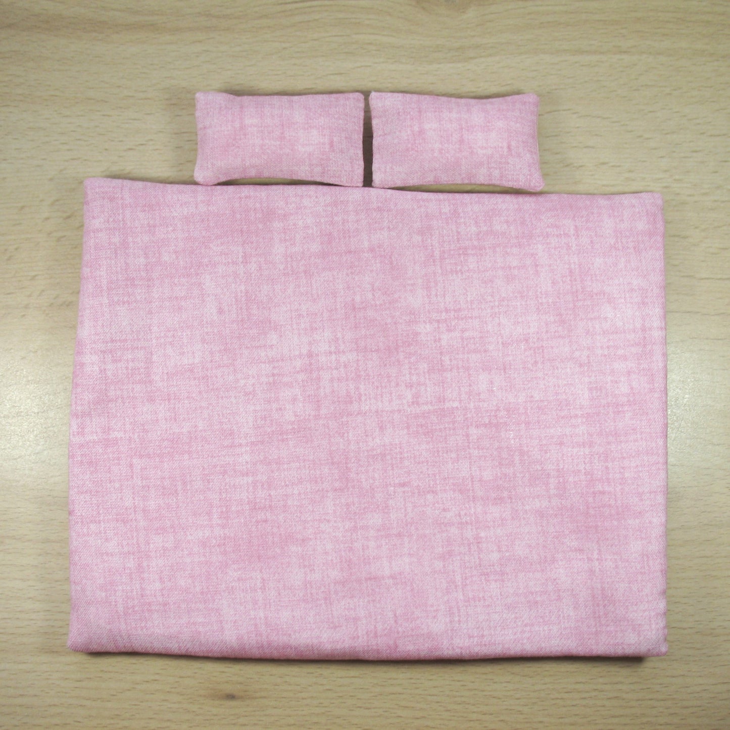 Pink Hearts Double Quilt and Pillows for 1:12 Dollhouse