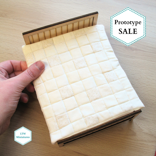 Prototype SALE - Cream Squares Dollhouse Quilt