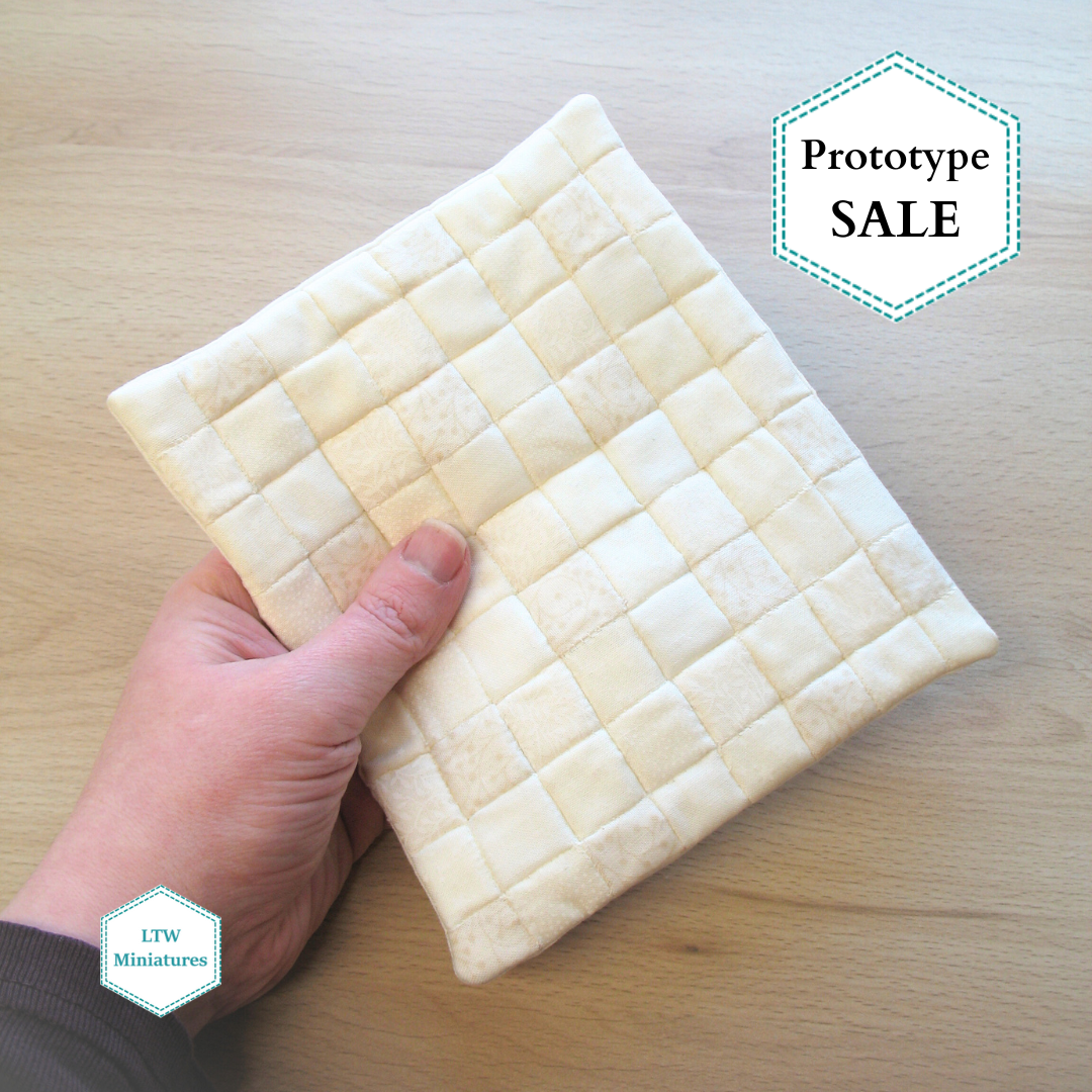 Prototype SALE - Cream Squares Dollhouse Quilt