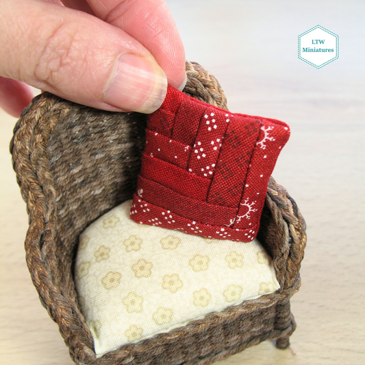 Red Stripe Patchwork Cushion