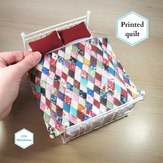 Scrappy Diamonds Printed Quilt