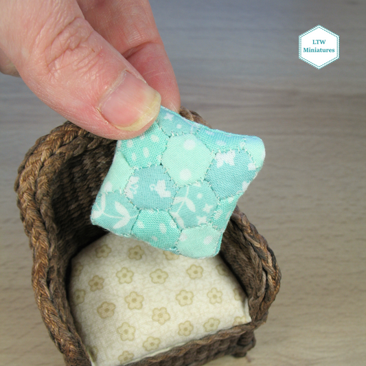 Turquoise Patchwork Cushion